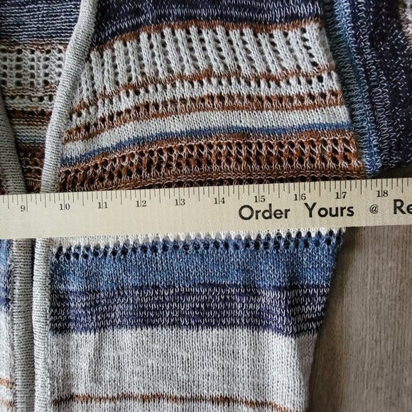 Anthropolgie Heany Striped Womens Cardigan XS Multi Fred And Sibel Striped Open - Picture 10 of 10